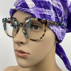 Artsy Colorful Zenni Optical Cat-Eye / Round Tortoise Glasses Frames
